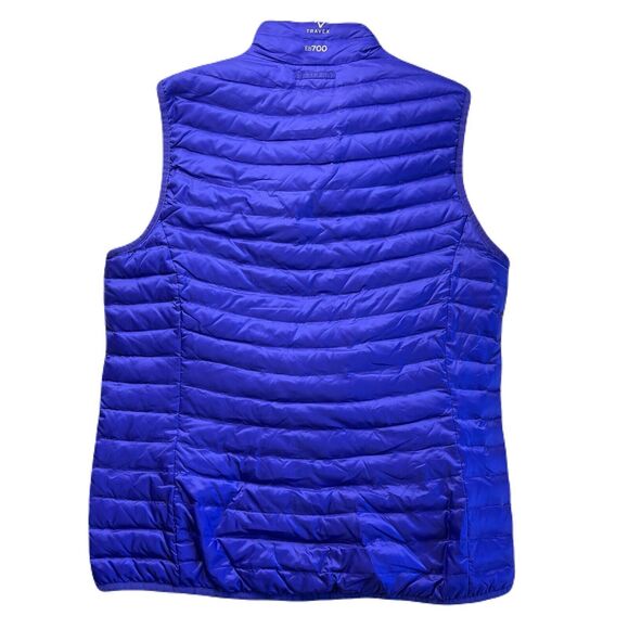 Eddie Bauer Womens Travex 700 Down Fill Puffer Vest Purple/Blue Packable Zip Sm - Picture 2 of 8